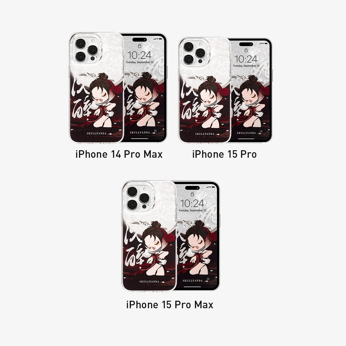 SKULLPANDA The Ink Plum Blossom Series-Phone Case 2 SKULLPANDA The Ink Plum Blossom Series-Phone Case - Image 2