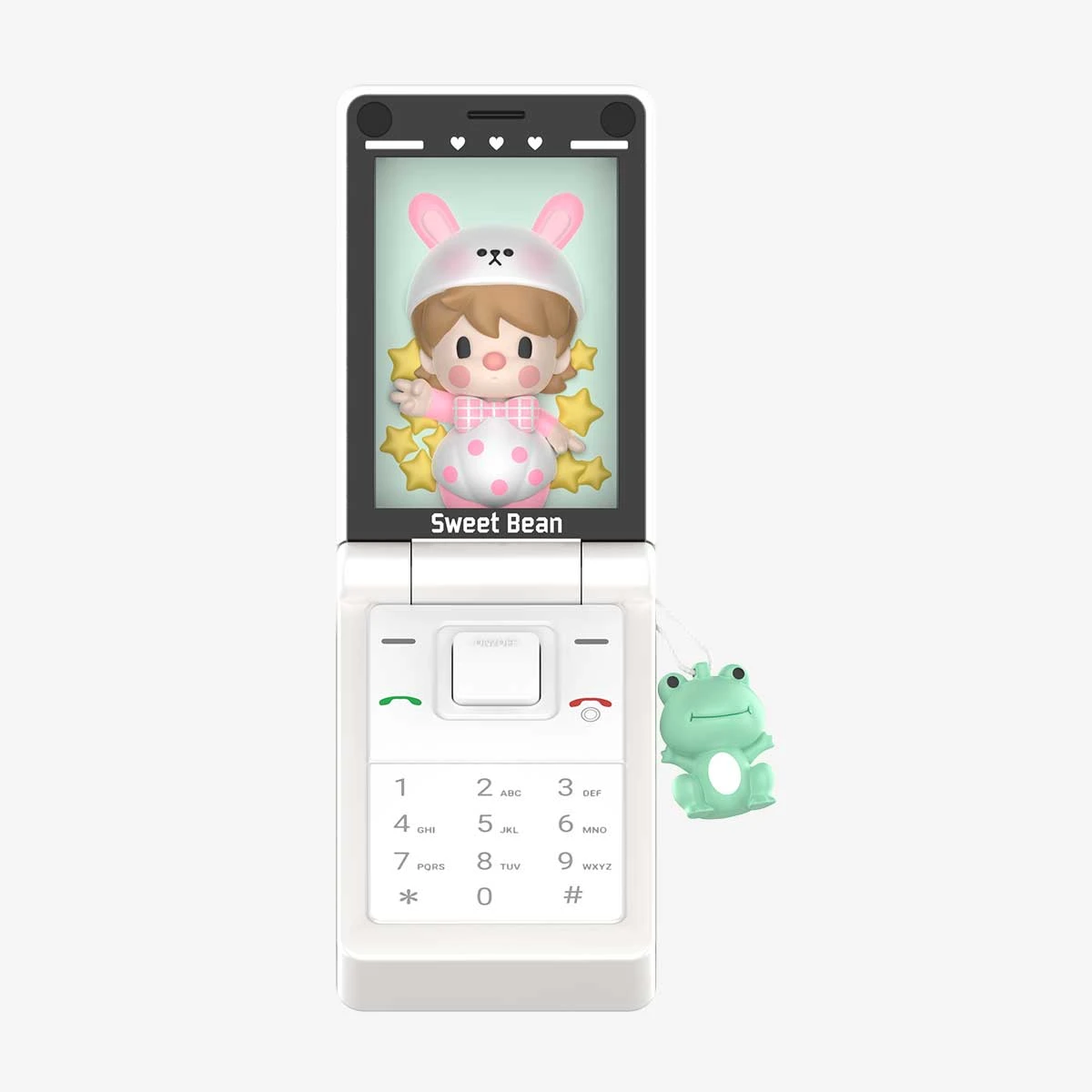 Sweet Bean Pearl White Flip Phone Figure 1 Sweet Bean Pearl White Flip Phone Figure