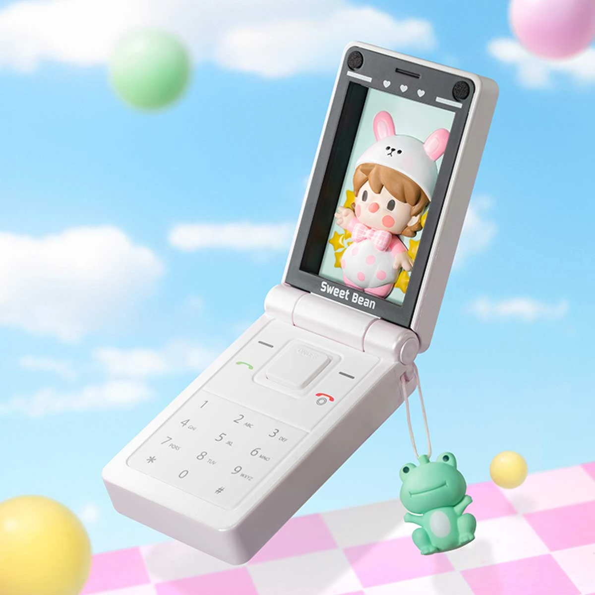 Sweet Bean Pearl White Flip Phone Figure 2 Sweet Bean Pearl White Flip Phone Figure - Image 2
