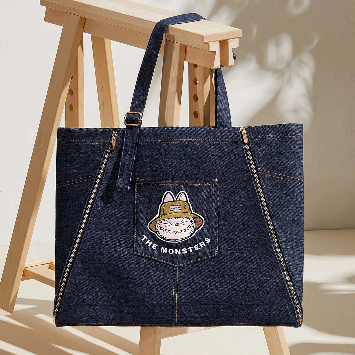 THE MONSTERS FALL IN WILD SERIES-Denim Apron Bag 5 THE MONSTERS FALL IN WILD SERIES-Denim Apron Bag - Image 5